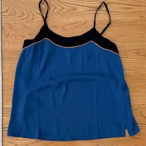 NWOT Women's Blue and Black Camisole Top